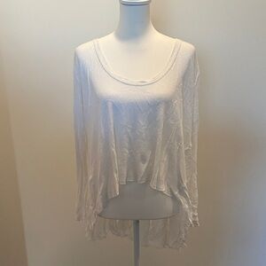 We The Free White Textured Long Sleeve